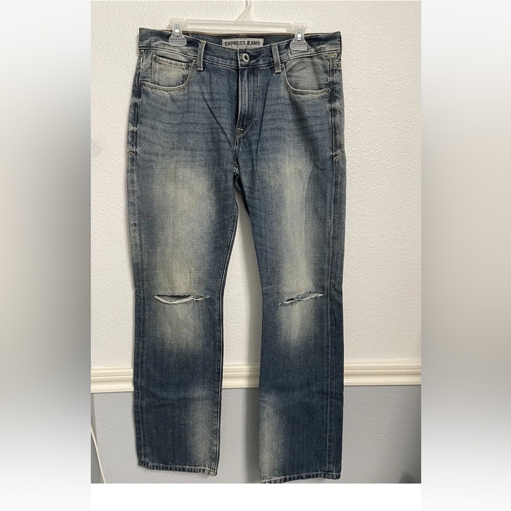 Express Kingston classic fit straight leg denim jeans for men.waist 32 i…
